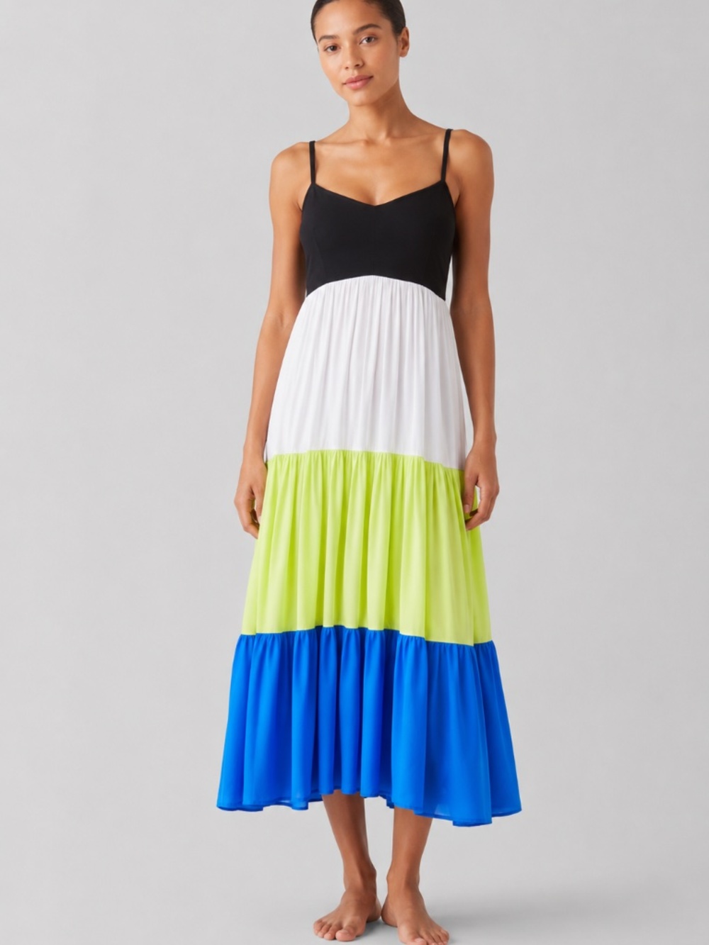 NWT Kate Spade New York Bow Solids Tiered Midi Dress Sz S